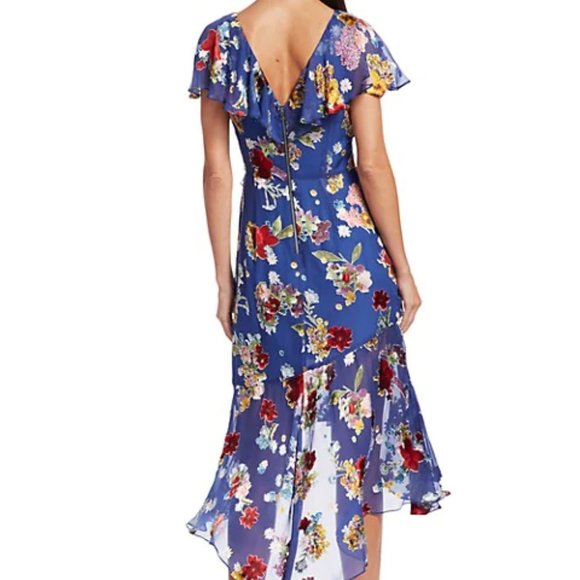 Electra Asymmetric Floral Dress - Picture 3 of 6